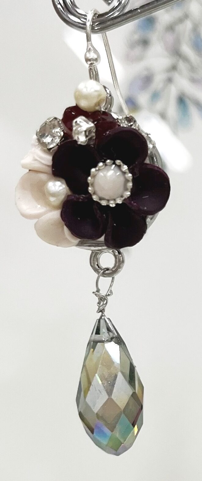 Bella Earring Collection - Garnet and Cream - Image 2