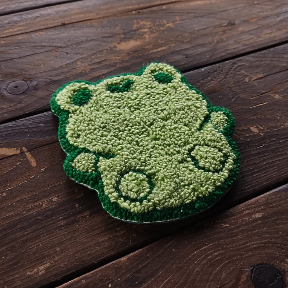 Cute Chibi Frog Mug Rug - Image 2