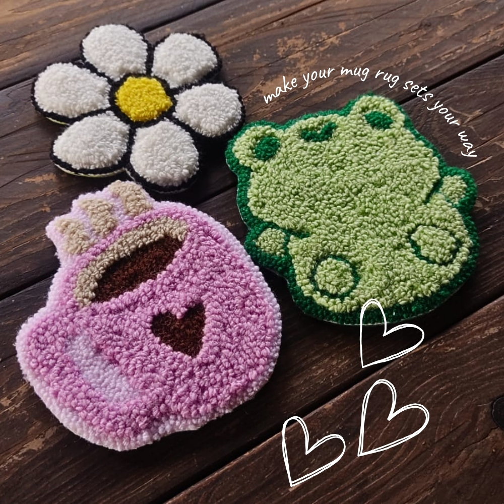 Cute Chibi Frog Mug Rug - Image 3