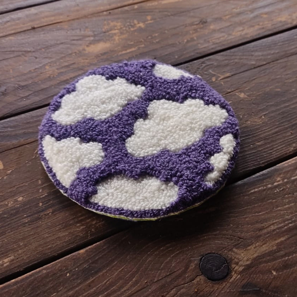 Cloudy Duo Mug Rugs - Purple - Image 3