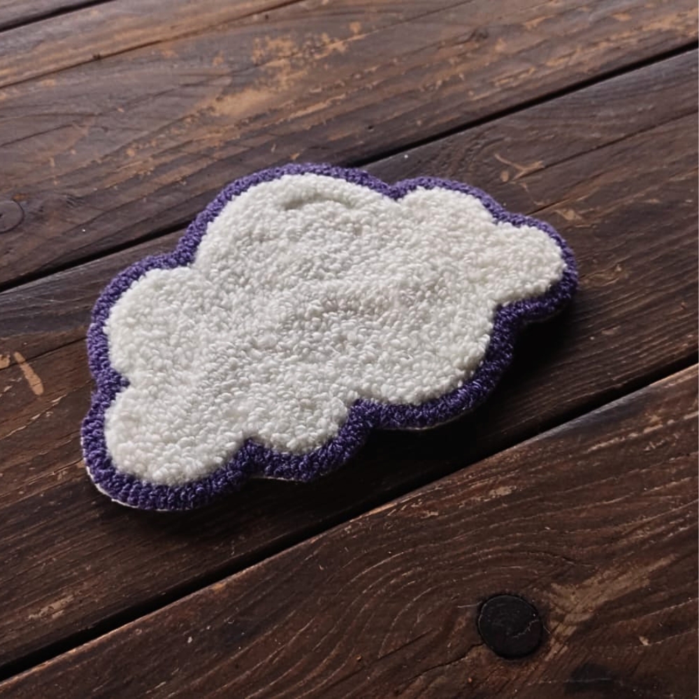Cloudy Duo Mug Rugs - Purple - Image 2