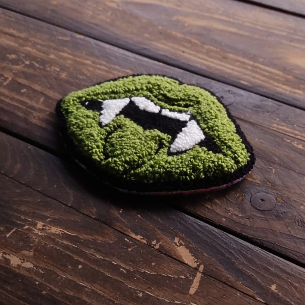 Take a Bite - Green Vamp Mug Rug - Image 2
