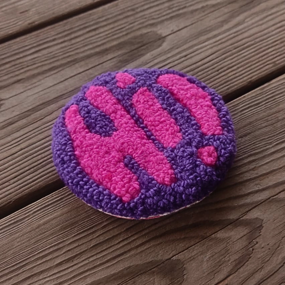 HI! Mug Rug - Pink and Purple - Image 2