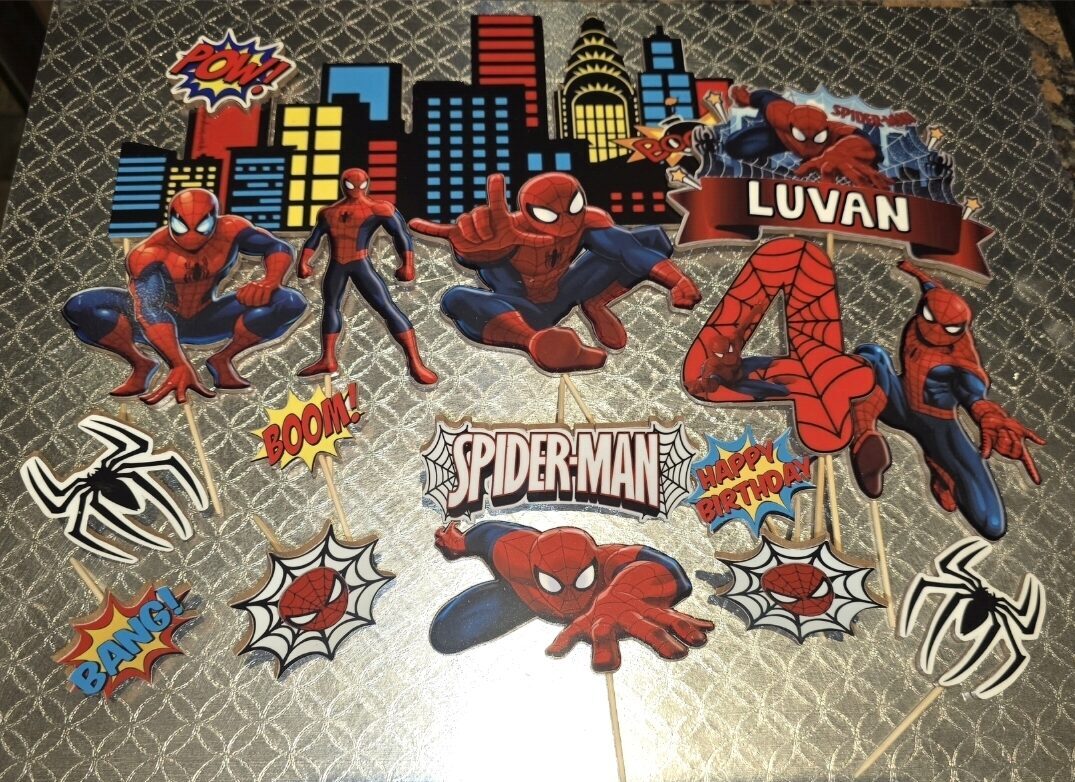 Spider-Man Cake Topper Set