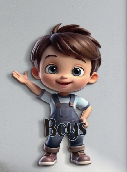 Boys and Girls Bathroom Character Set - Image 2