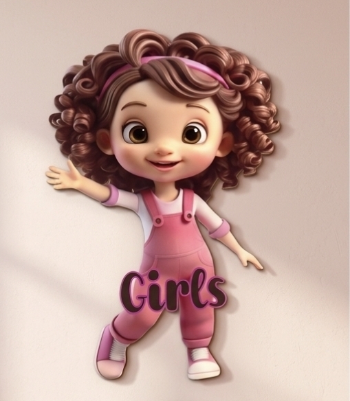 Boys and Girls Bathroom Character Set - Image 3