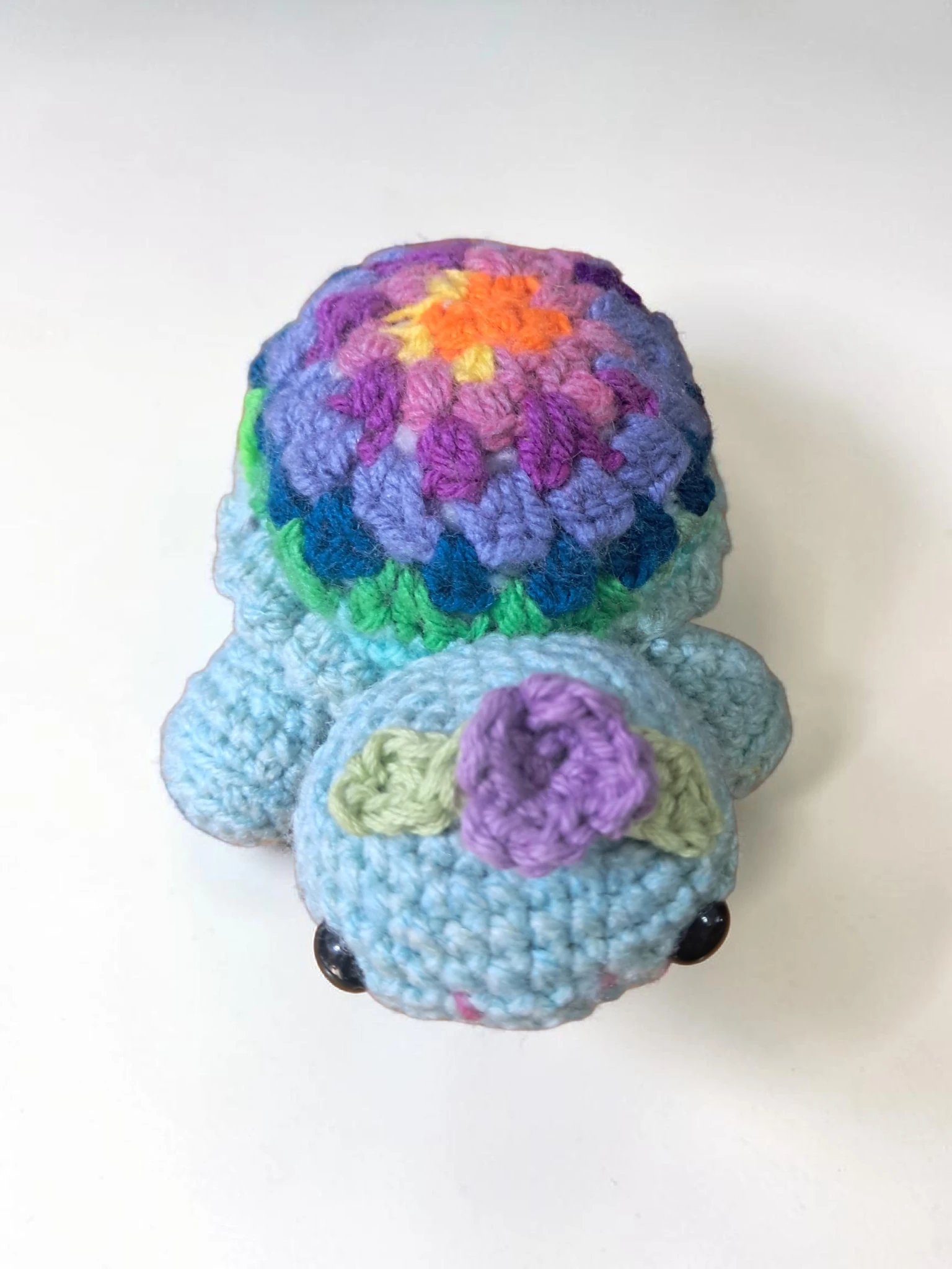 Rainbow African Flower Turtle Plushie - Image 2