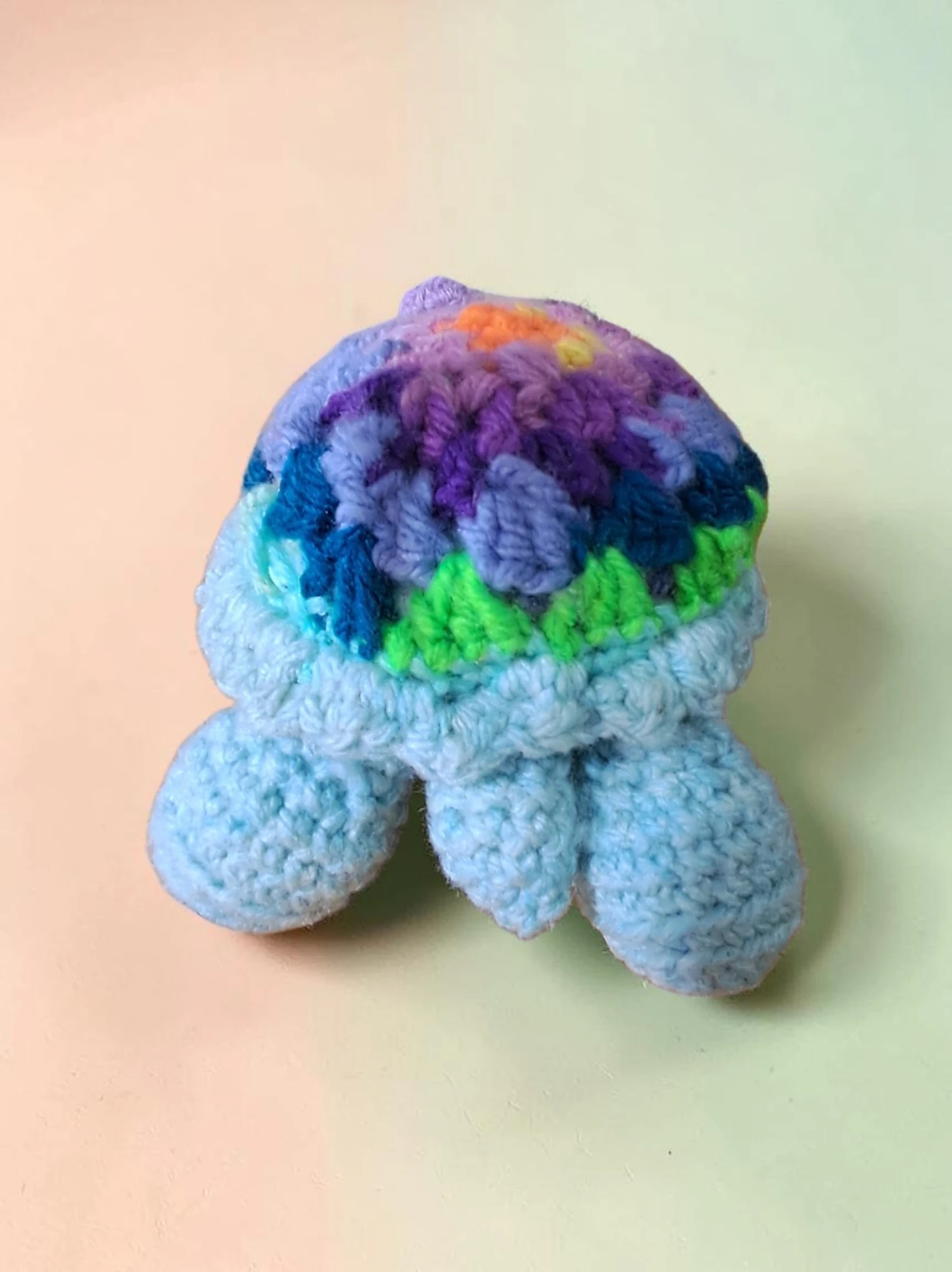 Rainbow African Flower Turtle Plushie - Image 3