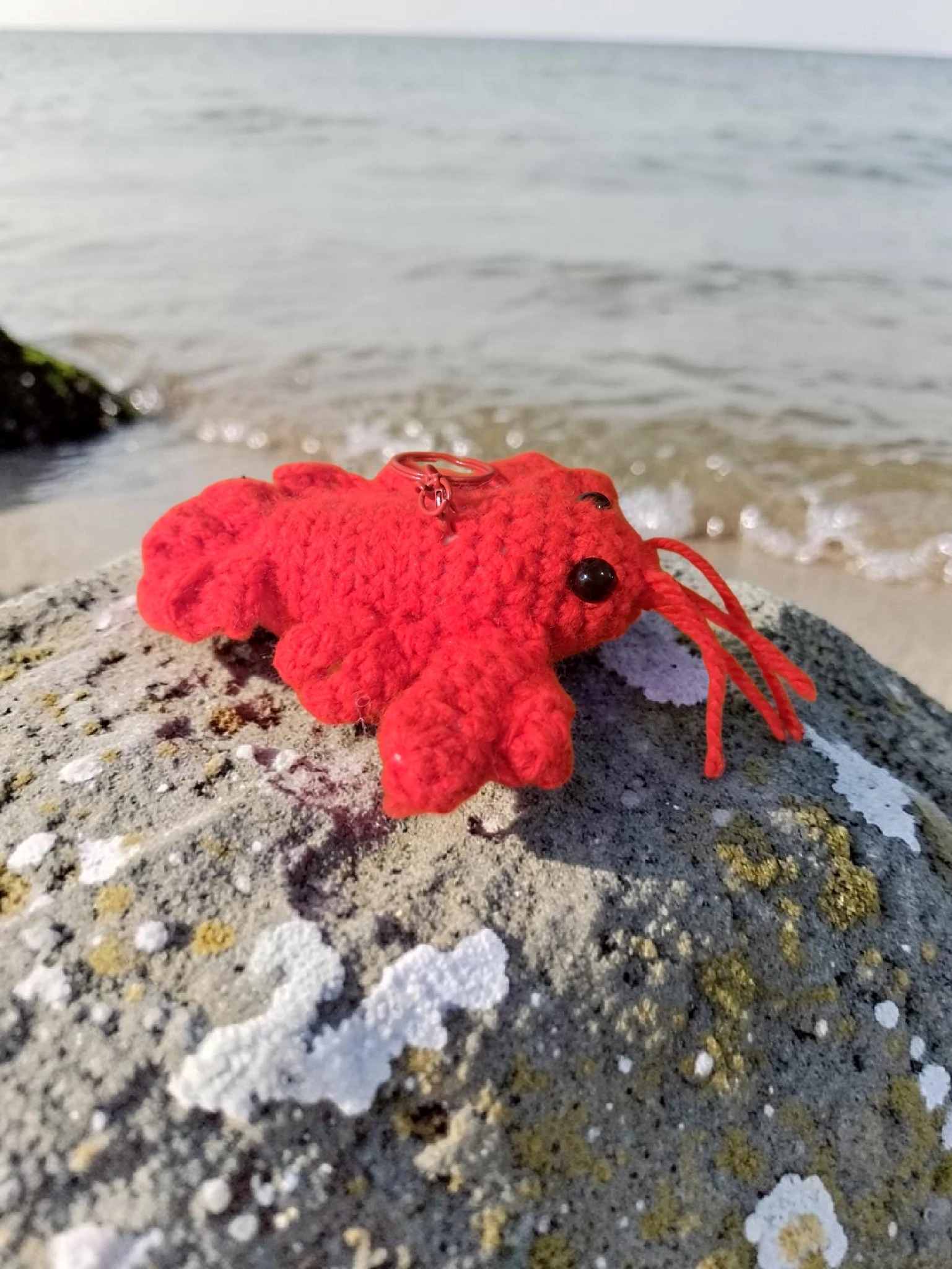 Crochet Lobster Keychain or Bag Charm - Image 3