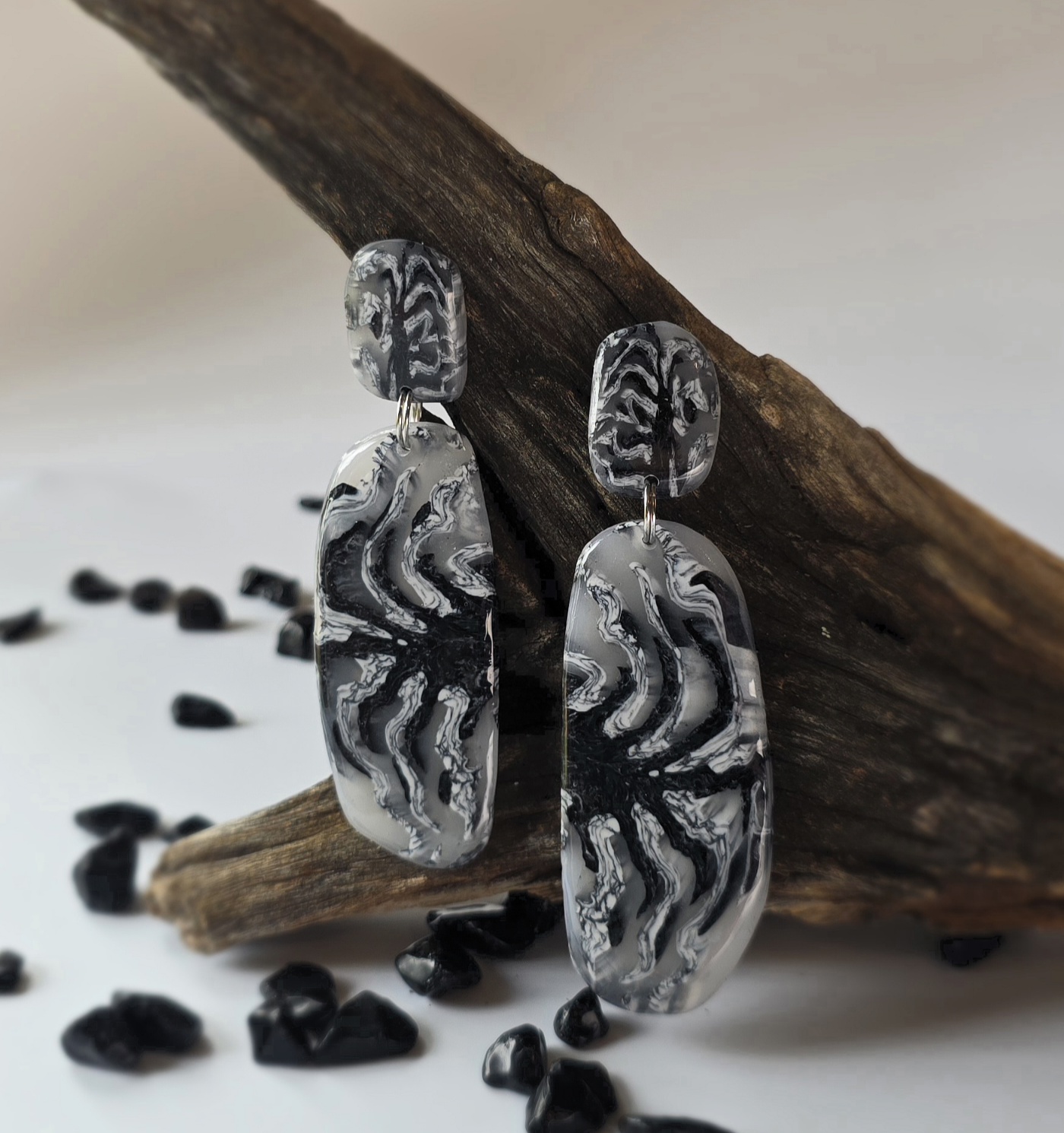 Spider Marble Earrings