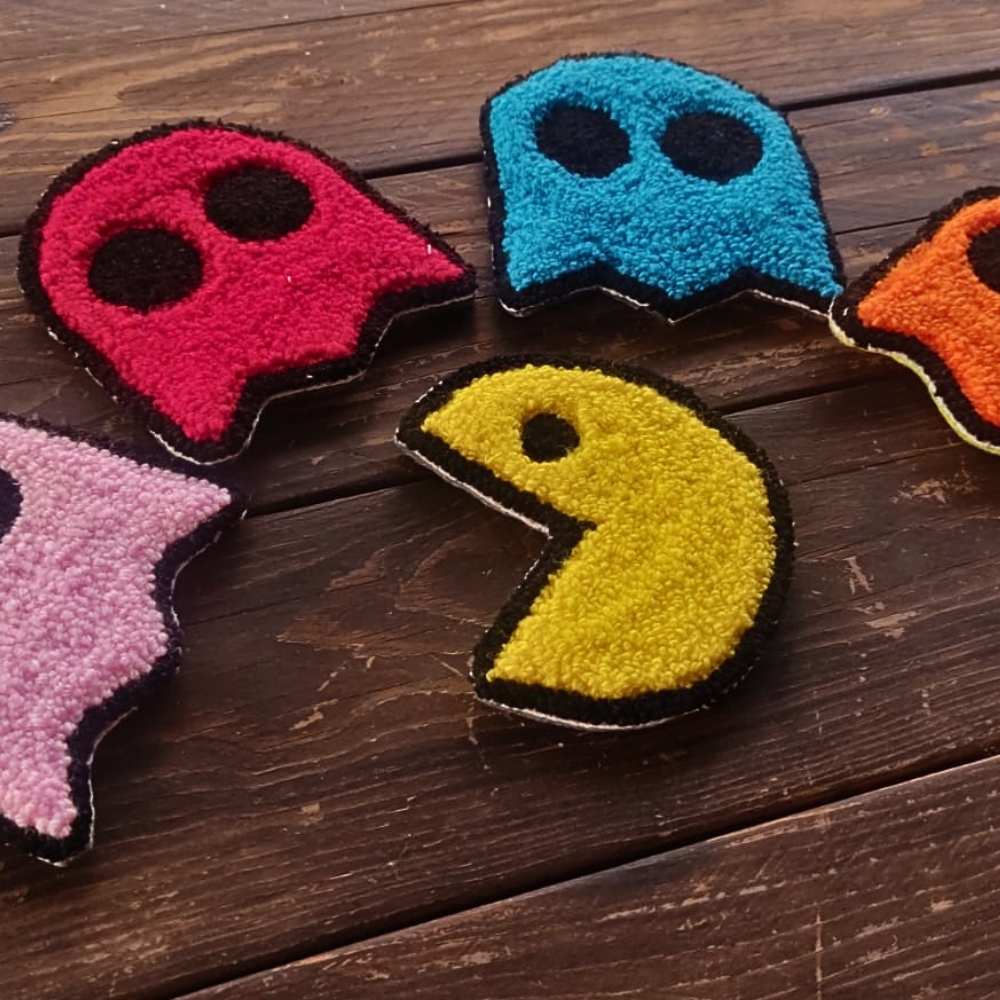 PAC-MAN Inspired Mug Rug Set - Image 2