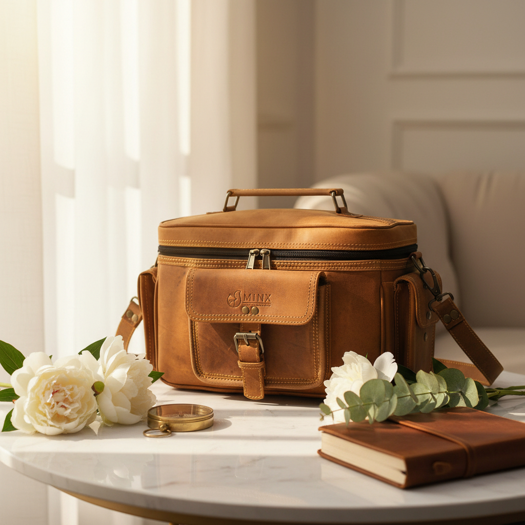 Vintage Leather Camera Bag - Image 6