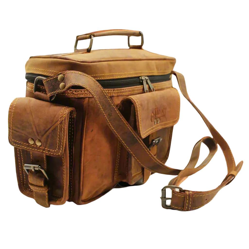 Vintage Leather Camera Bag - Image 15