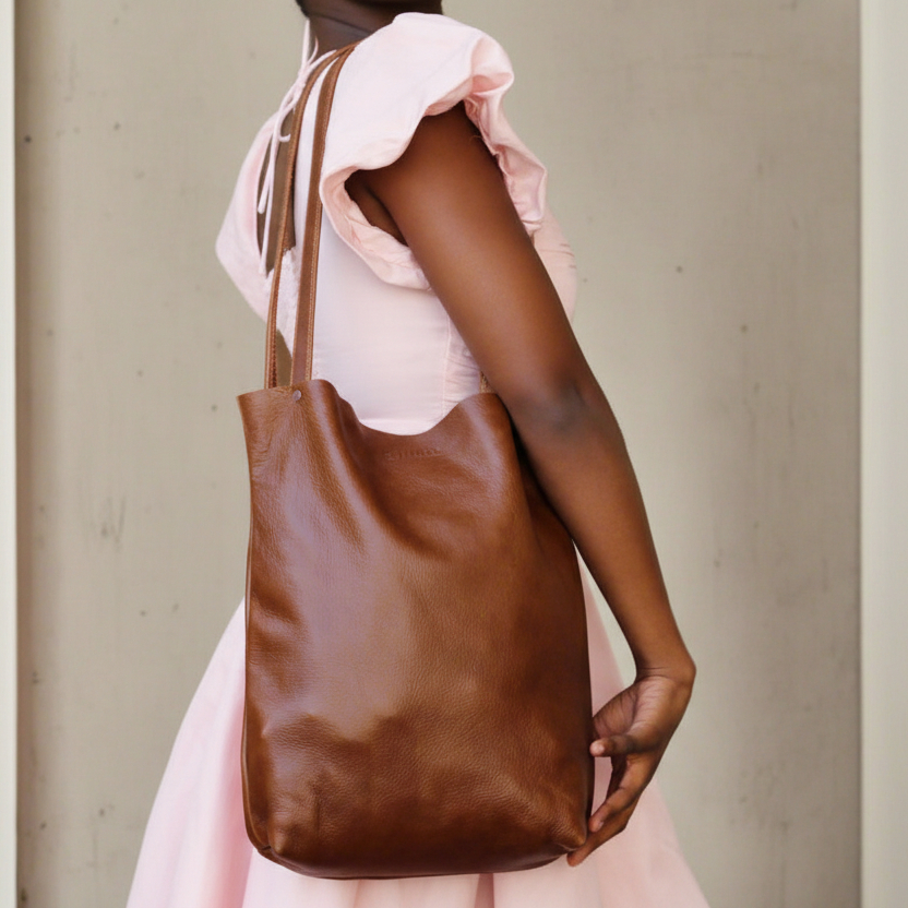 Zara Leather Shopper Bag - Image 11
