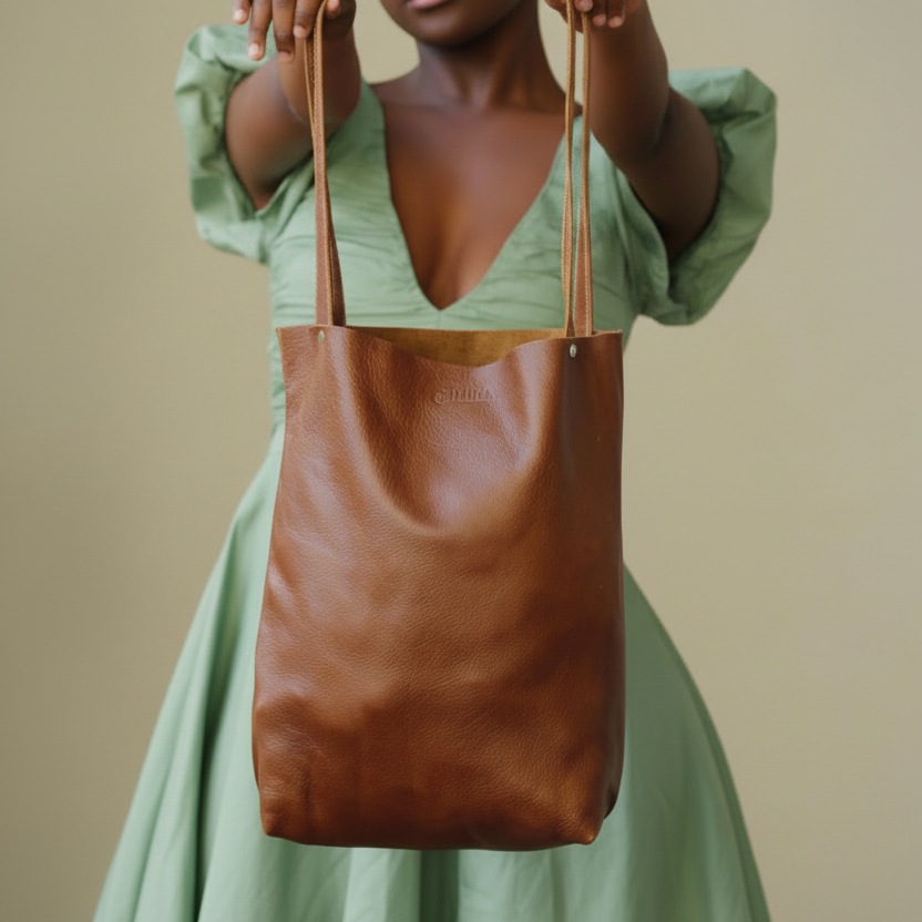 Zara Leather Shopper Bag - Image 2