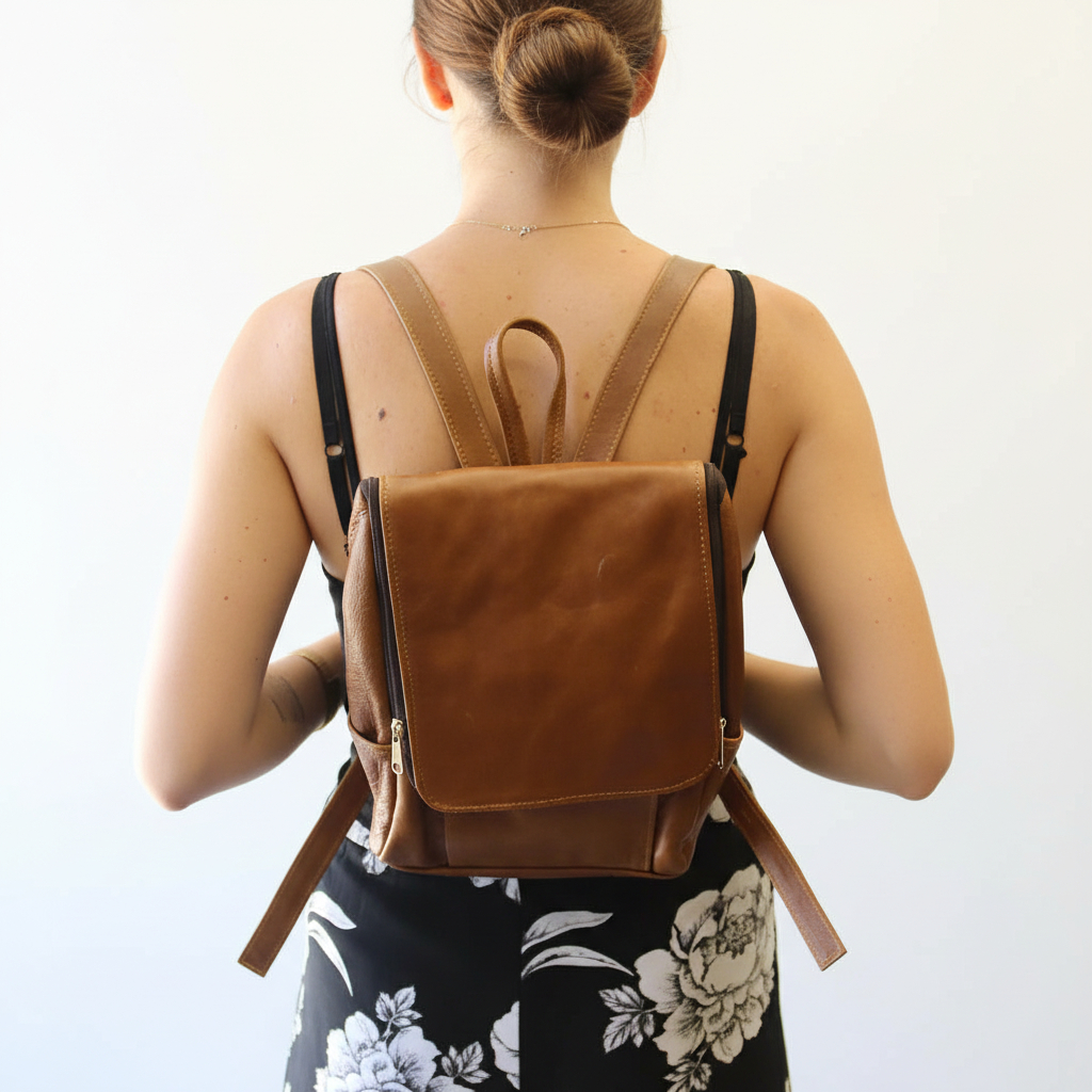 Mini Chicago Leather Backpack - Image 6