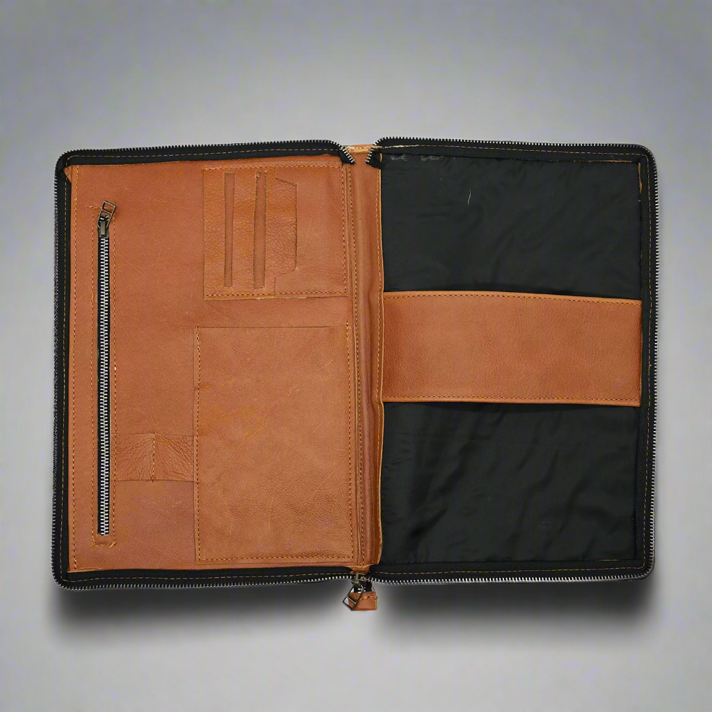 Leather Business Zip Folder - Image 6
