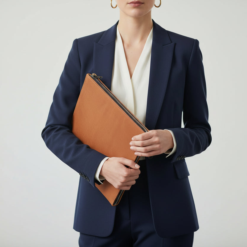 Leather Business Zip Folder - Image 8