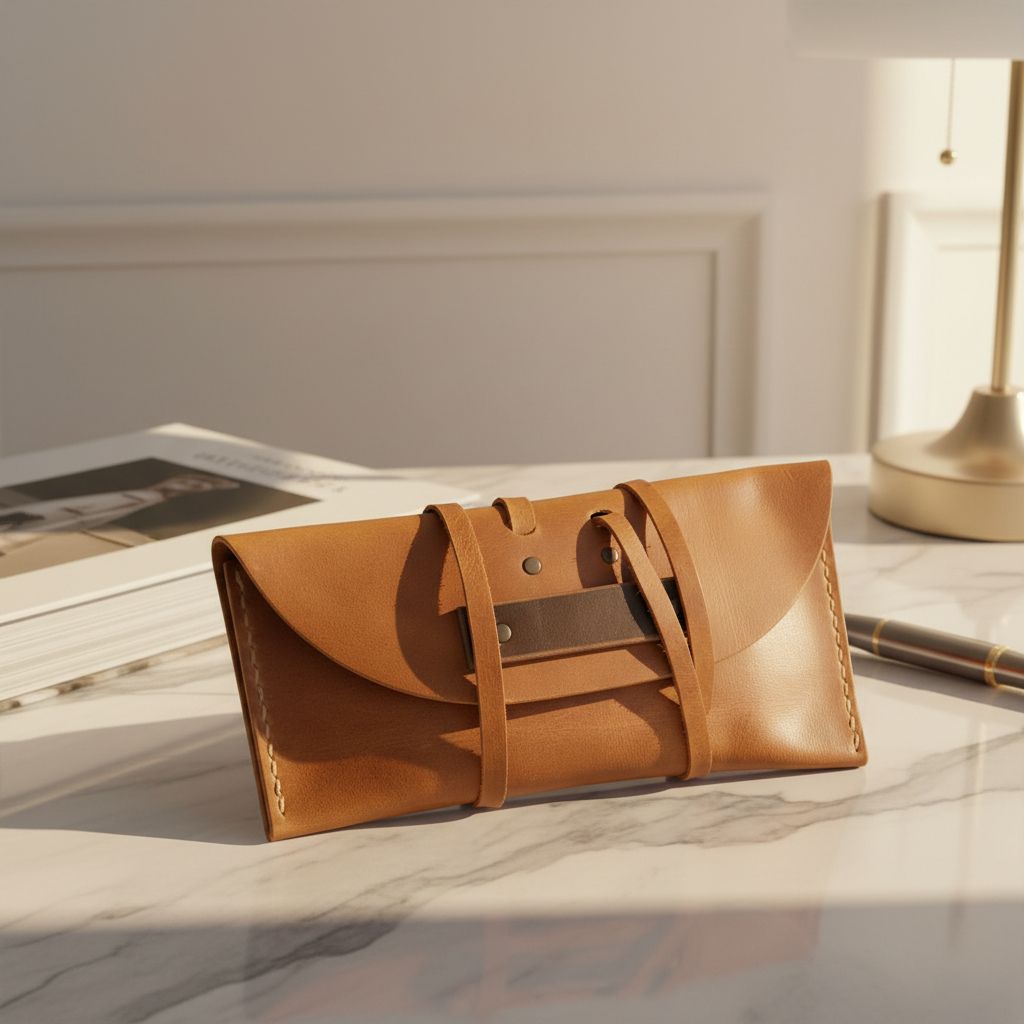 Vintage Leather Sunglass Case - Image 3