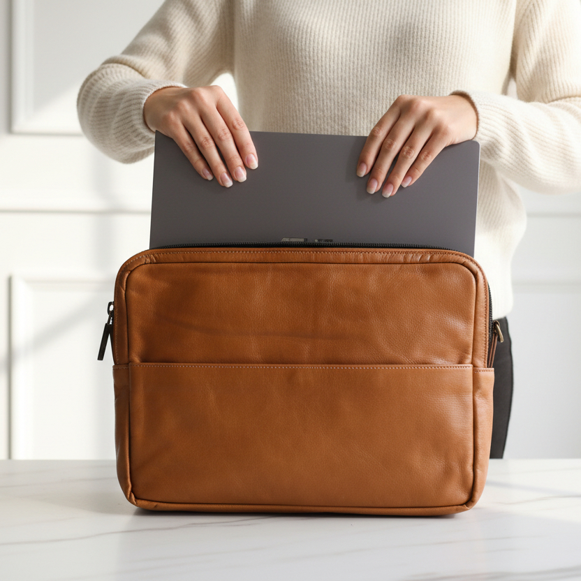 Leather Laptop Sleeve - Image 15