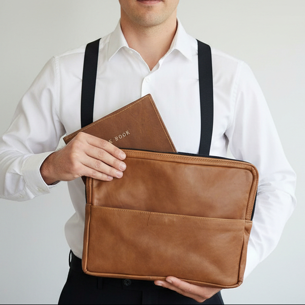 Leather Laptop Sleeve - Image 7