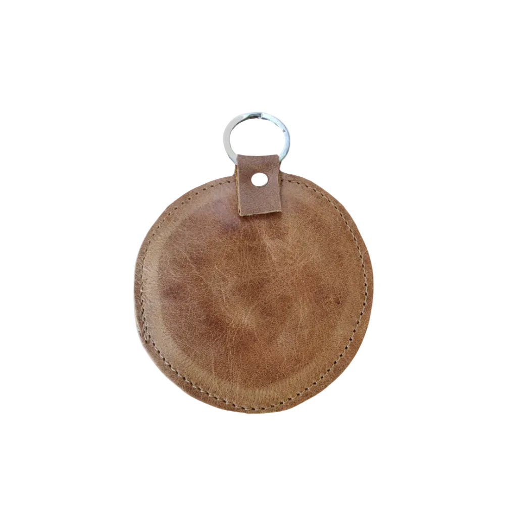 Twin Round Leather Keyring - Image 9