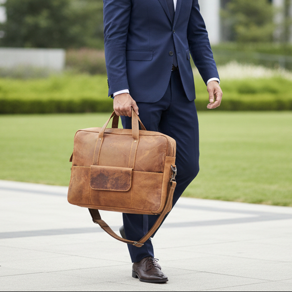 Phi Phi Leather Laptop Bag - Image 6