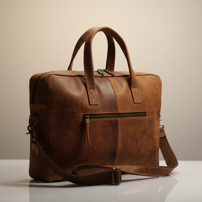 Phi Phi Leather Laptop Bag - Image 9