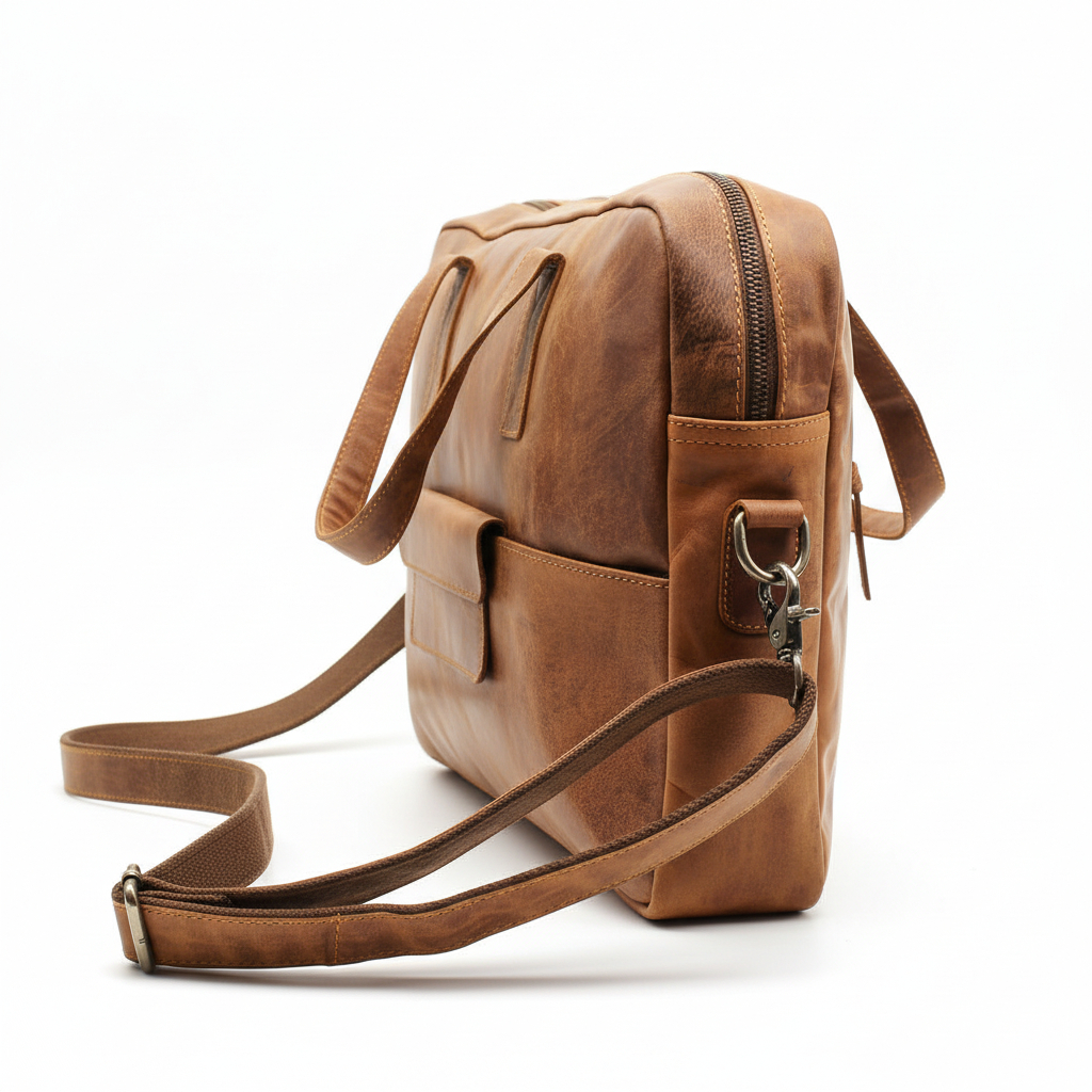 Phi Phi Leather Laptop Bag - Image 10