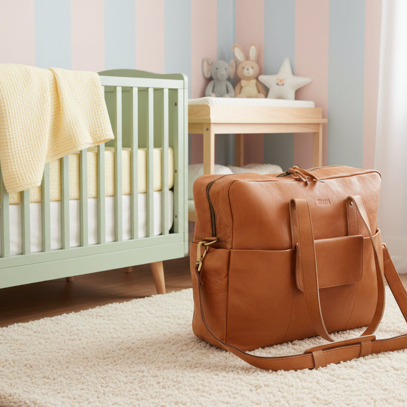 Kaisley Leather Nappy Bag - Image 2