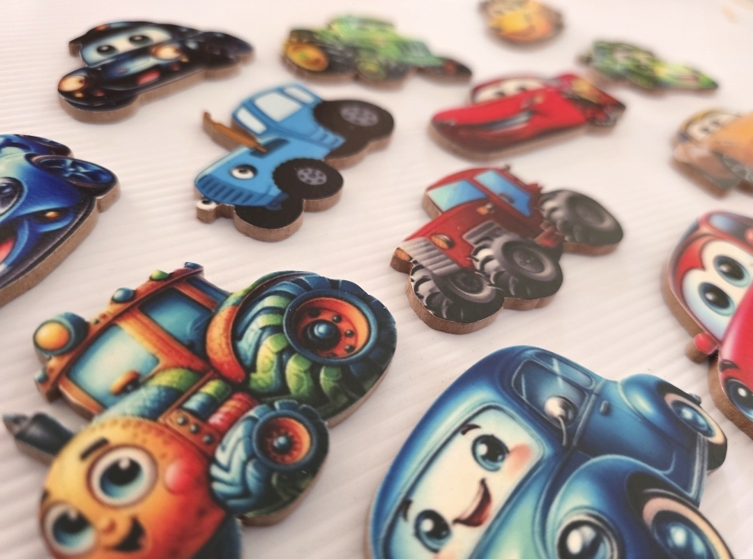 Miniature Cars and Tractors Cutout Set - Image 2