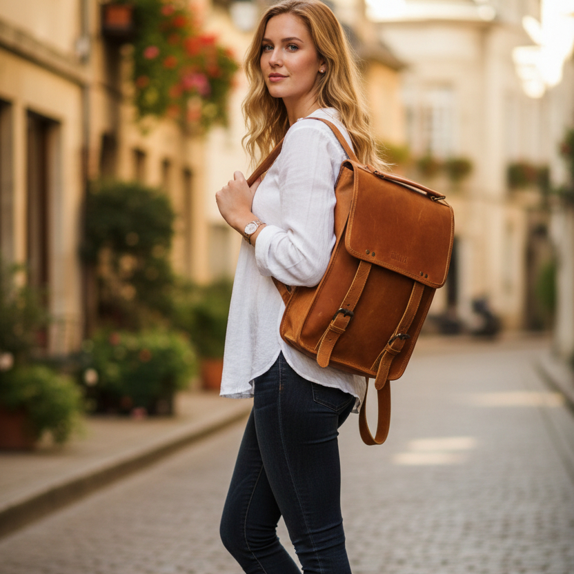 Tiffany XL Leather Backpack - Image 2