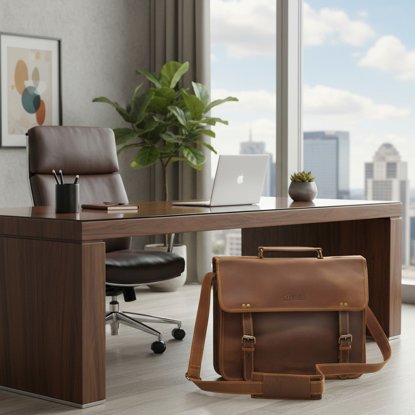 Bahama Leather Laptop Bag - Image 3