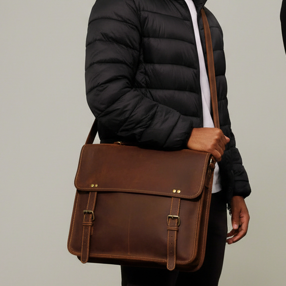 Bahama Leather Laptop Bag - Image 2
