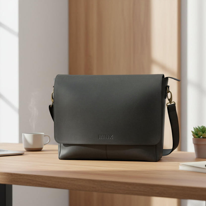 Tahiti Leather Laptop Bag - Image 13