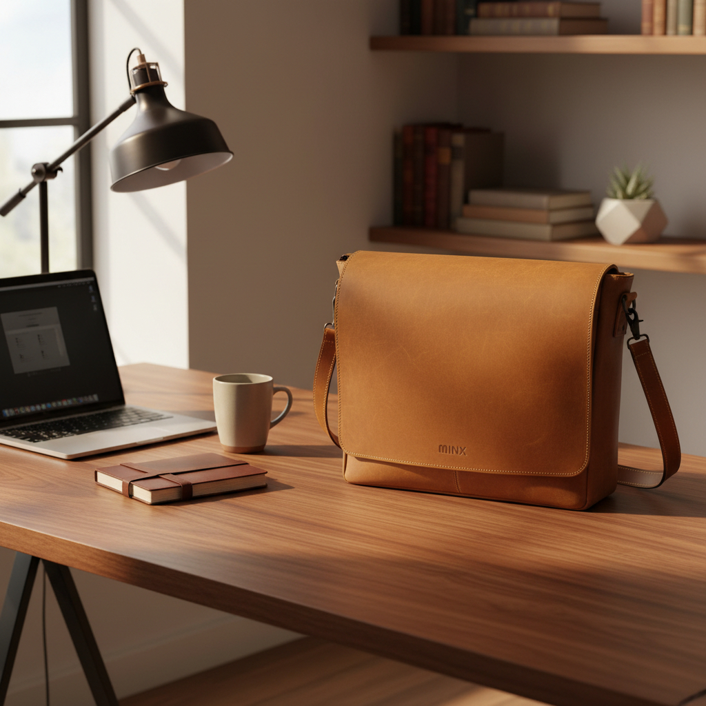 Tahiti Leather Laptop Bag - Image 2