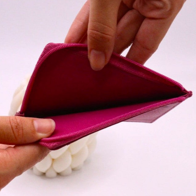 Dinki Pink Leather Card Holder - Image 6