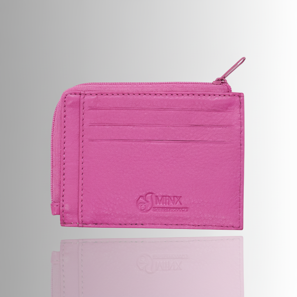 Dinki Pink Leather Card Holder - Image 13