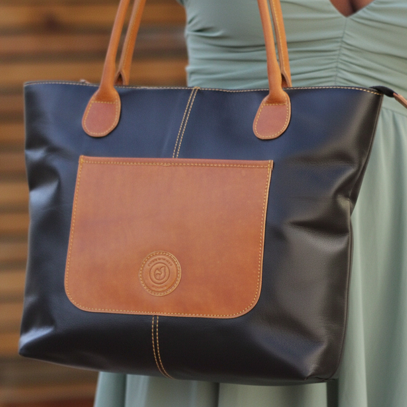 Leather Claudia Handbag - Image 10
