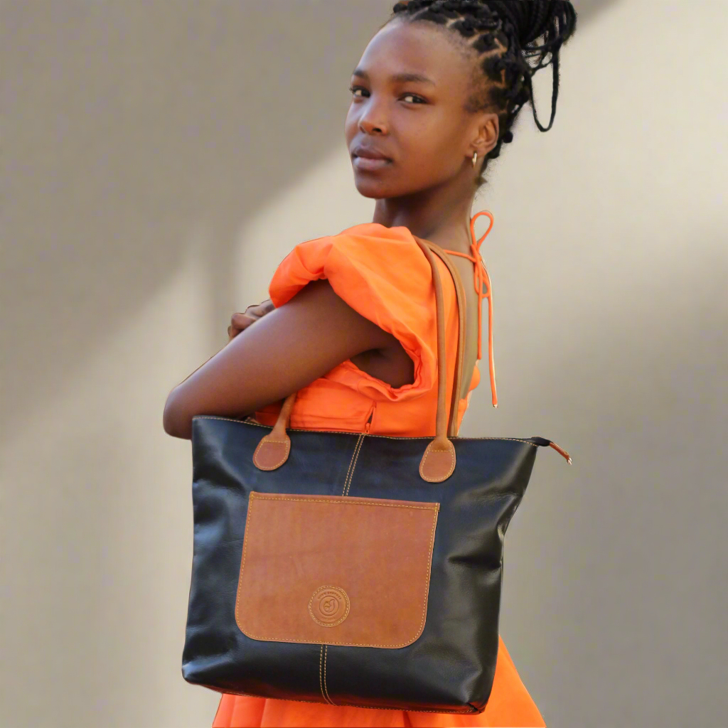 Leather Claudia Handbag - Image 11