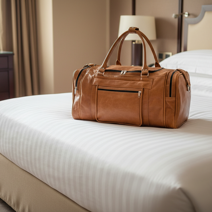 Leather Bobby Square Duffle Bag - Image 4