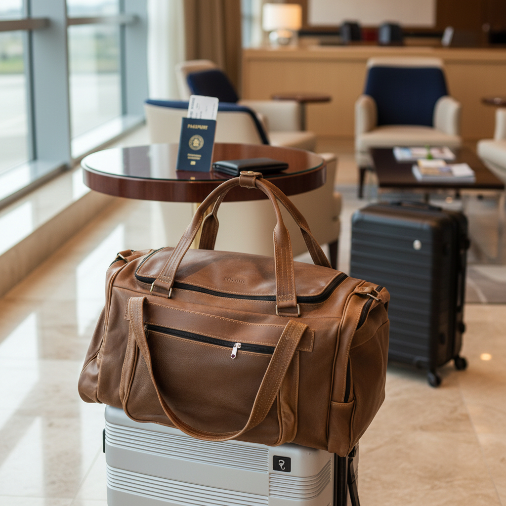 Leather Bobby Square Duffle Bag - Image 6