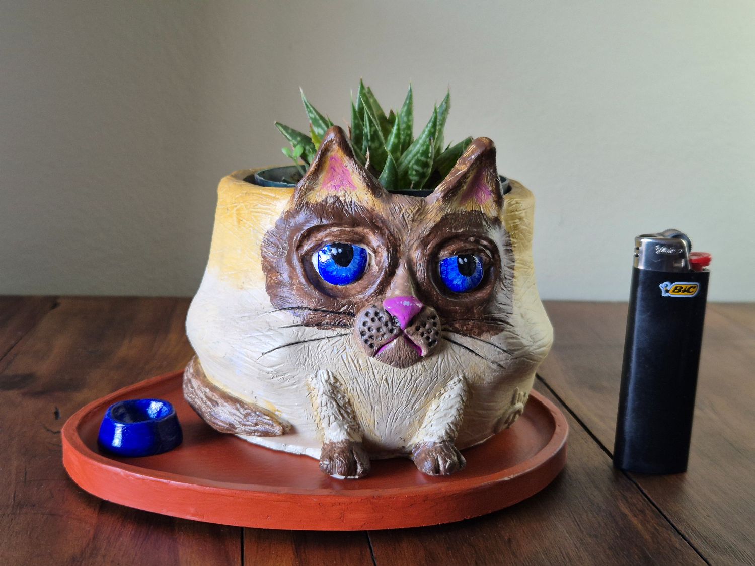 Latté - Handmade Artisan Cat Planter - Image 4