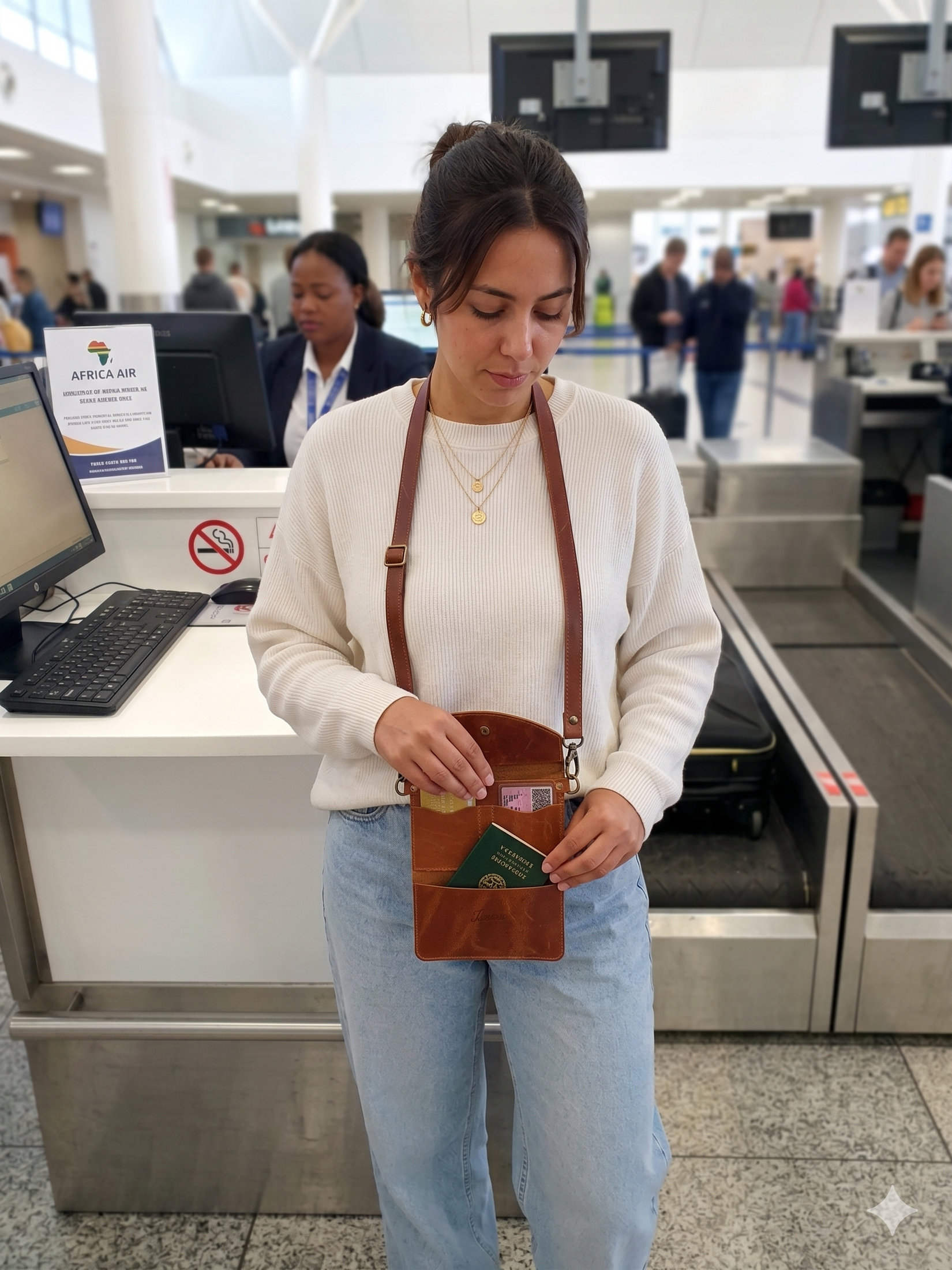 Personalised Leather Passport Sling Wallet - Image 7