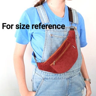 Dusty Pink Corduroy Moonbag - Image 4