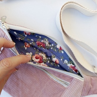 Dusty Pink Corduroy Moonbag - Image 5