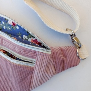 Dusty Pink Corduroy Moonbag - Image 2