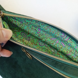 Forest Green Corduroy Moonbag - Image 2