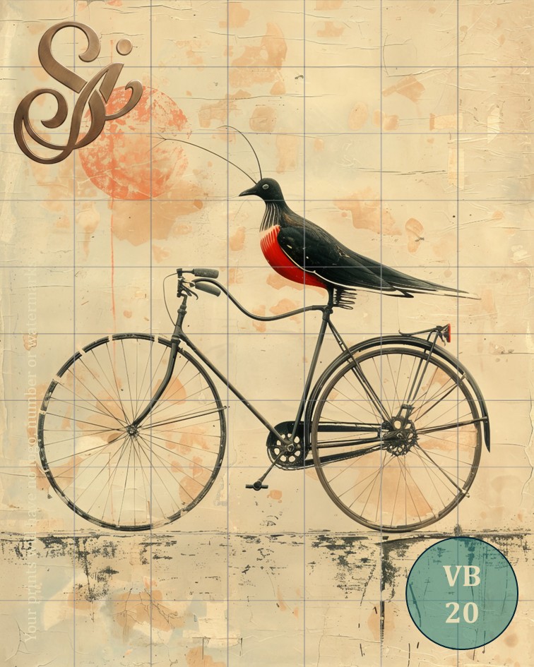 Vintage Bicycles Fibre Decoupage Sheets II - Image 14