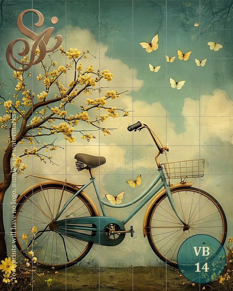 Vintage Bicycles Fibre Decoupage Sheets II - Image 8